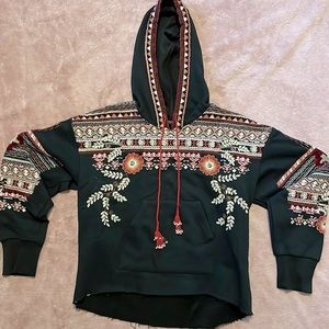 Zara Premium Sweatshirt Collection Beaded Embroidered Tapestry NWT Size Medium